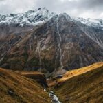 Mountain Landscapes - Breathtaking view of a snow-capped mountain and #17641872